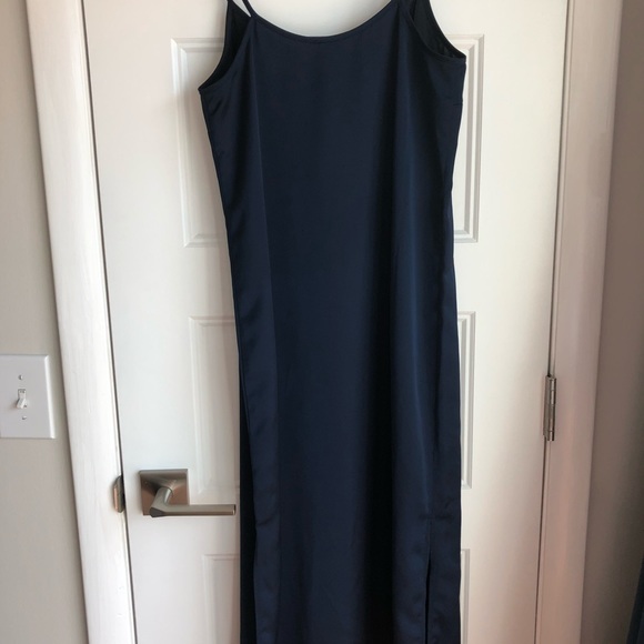 J Crew navy blue midi slip dress - Picture 3 of 3